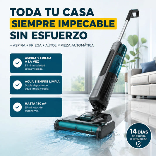 FreeGo S10 Nova – Limpieza 2 en 1: Aspira, Friega y se Autolimpia