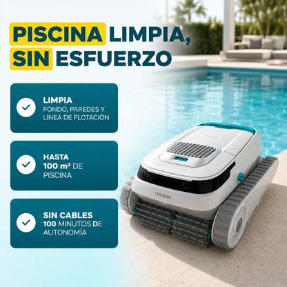 Cecotec Pooldroid 5000 TotalClean Pearl – Piscina limpia, sin esfuerzo